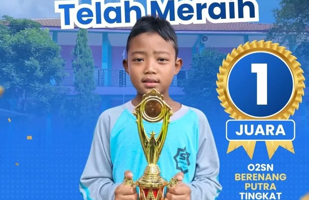 Juara 1 O2SN Renang Putra Tingkat Kecamatan Pungging - Alrafaeyza Ramdhan SD Alam Islami eLKISI