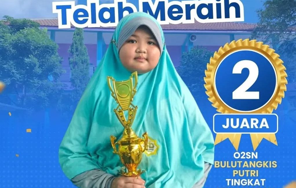 Juara 2 O2SN Bulutangkis Putri Tingkat Kecamatan Pungging - Thalia Agatha Kurnia SD Alam Islami eLKISI